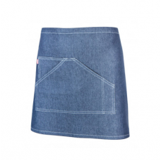 Avental denim curto